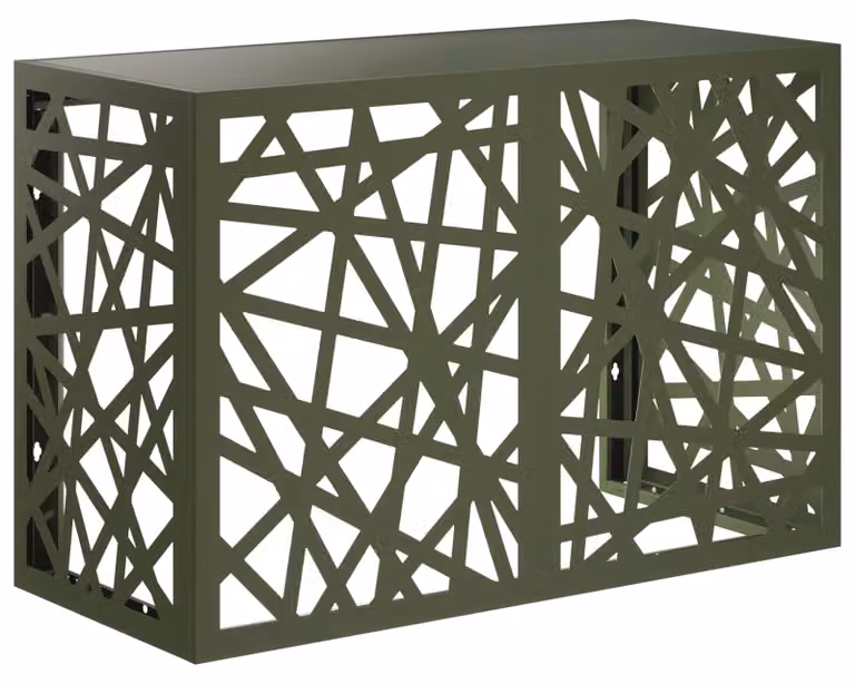 Coperchio per aria condizionata verde oliva 90 x 40 x 60 cm acciaio