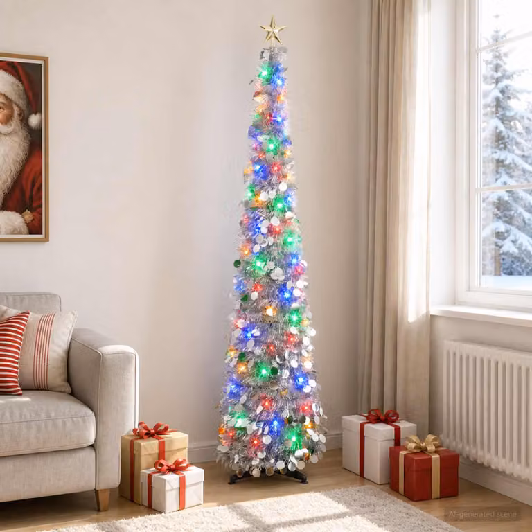 vidaXL Albero di Natale LED pop-up con stella 180 cm 100 LED PET