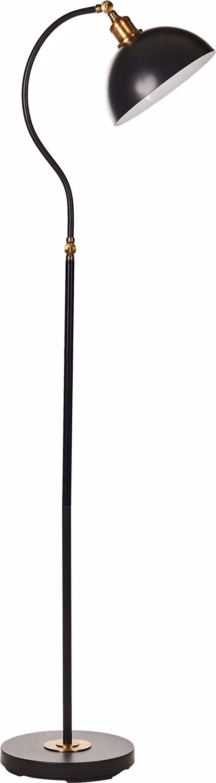 BELIANI Lampada da terra in metallo nero paralume regolabile e braccio interruttore camera da letto soggiorno casa ufficio illuminazione design industriale