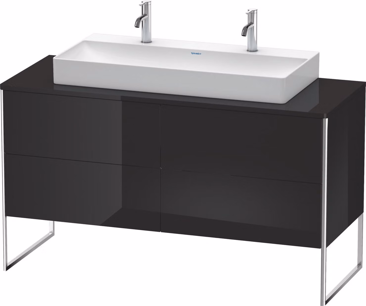 Duravit XSquare Meuble sous-vasque sur console au sol, 4 tiroirs, 1400x778x548mm, XS4925M4040, XS4925M4040