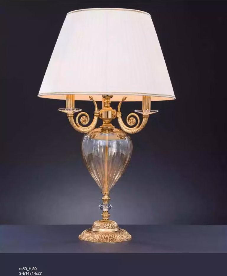 Luxuriöse Tischleuchte Art déco Stil Kronleuchte Tisch Lampe Kristall Leuchte
