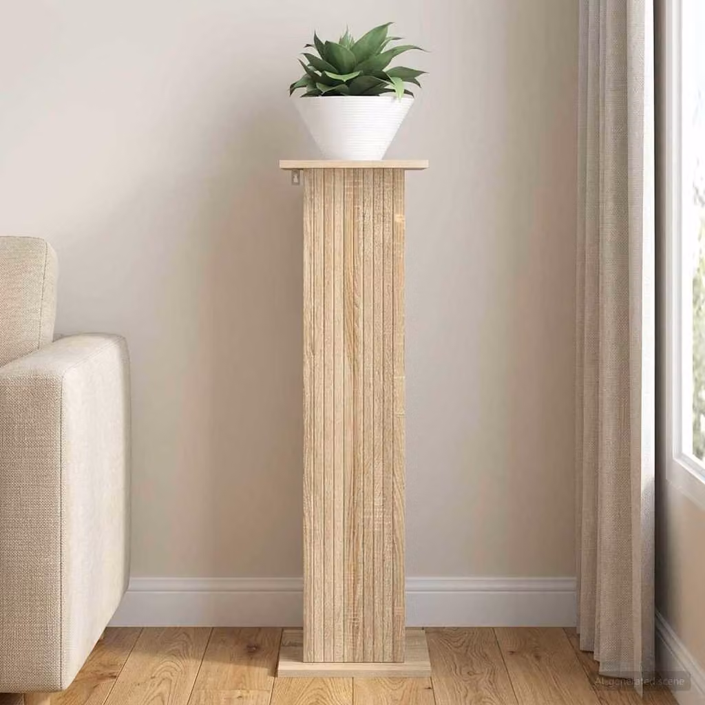 vidaXL Supporto per piante moderno in legno Rovere, L 30,5 cm x P 30,0 cm x H 100,5 cm