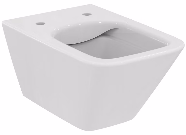 VIGOUR DERBY V3 edge WC a parete con scarico profondo, senza bordo di risciacquo e con PflektektPLUS, bianco