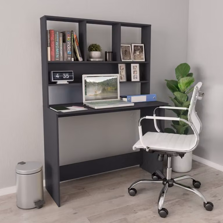 Maison Exclusive - Scrivania con scaffali Grigio 110x45x157 cm Materiale ligneo