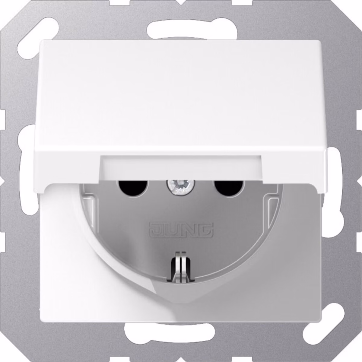Presa Jung SCHUKO 16A 250V con coperchio a cerniera A 1520 KIKL WW