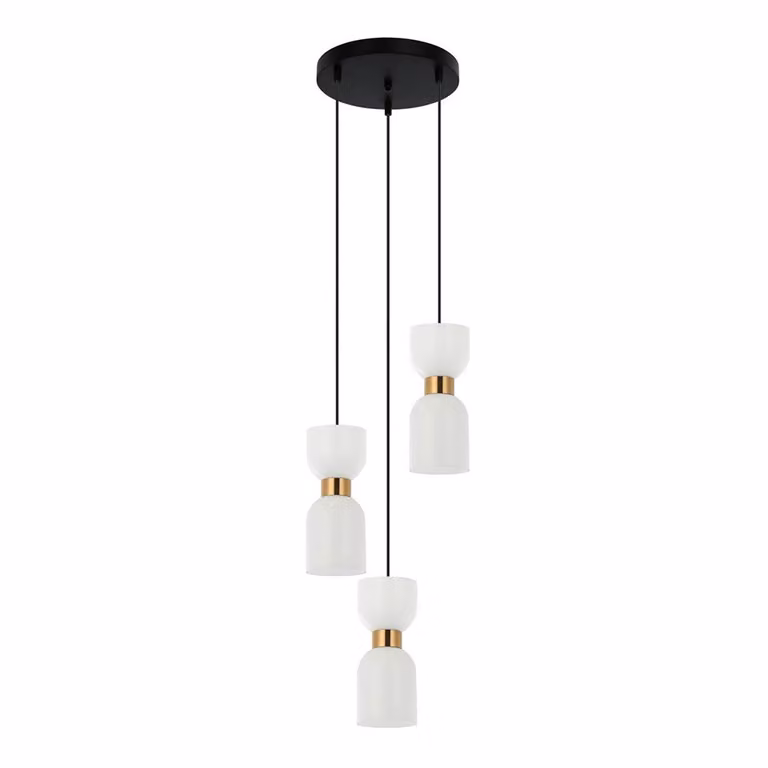 MONZA PND-57602-3-BK+BRO Lampada a sospensione Italux