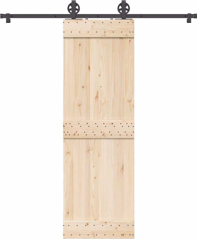 Kit di Binari per Porte Scorrevoli 183 cm Acciaio Nero