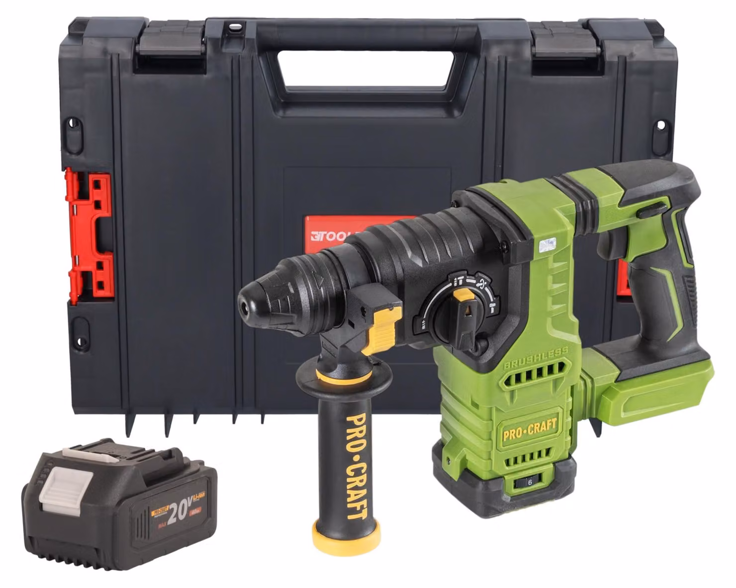 Procraft PHA30bb Trapano a percussione a batteria 20 V 2,8 J SDS plus Brushless Solo - senza batteria, senza caricabatteria