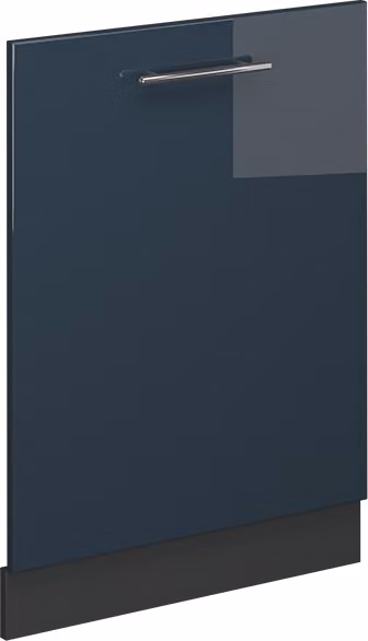 Pannello frontale della lavastoviglie Vicco Fame-Line Blu scuro lucido 60 cm senza piano di lavoro, Model 54307