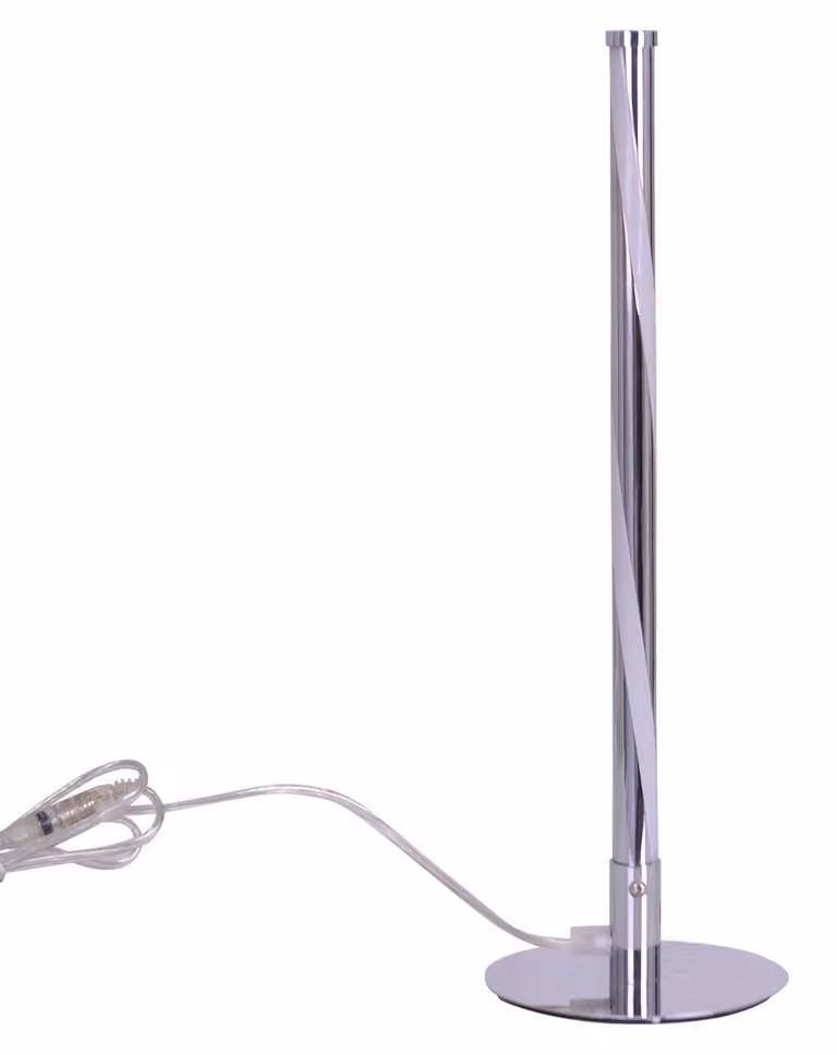 Lampada da tavolo Twist LED cromo