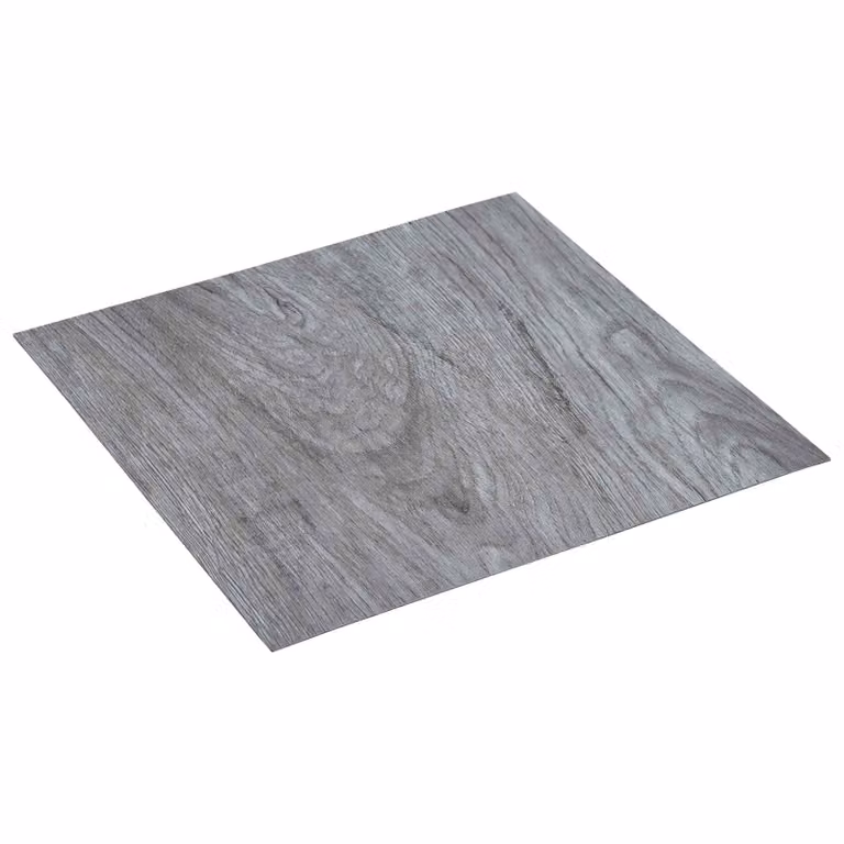 Tavole per pavimenti autoadesive vidaXL in PVC, Grigio chiaro, 5,11 m² (55 pezzi)