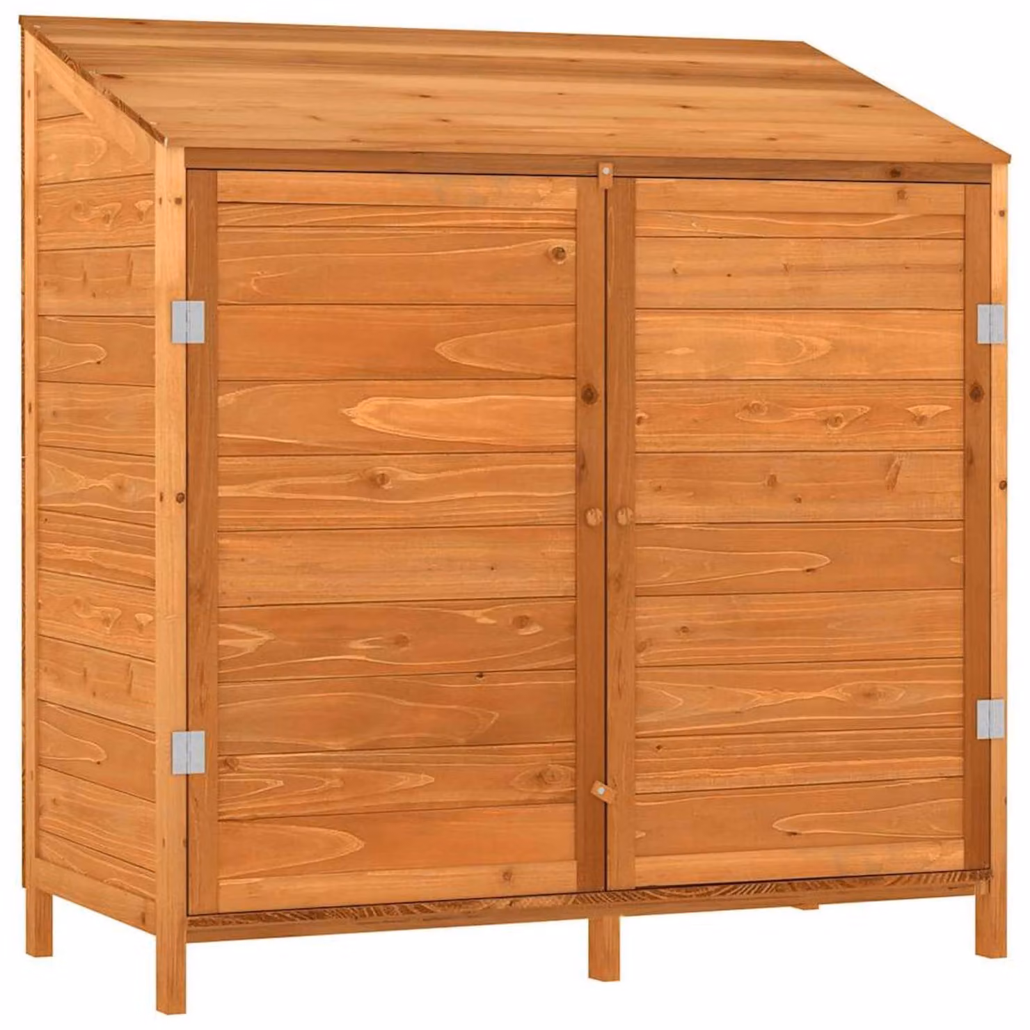 Capanno per attrezzi da giardino - Legno massello di abete marrone - 102x52x112 cm - Capanno da giardino in legno