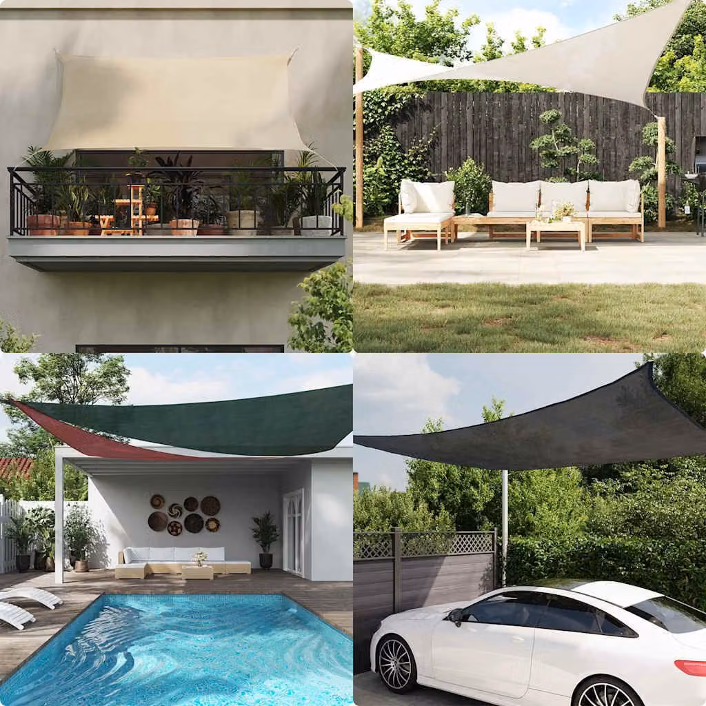 Maison Exclusive - Tenda da sole triangolare, blu, 160 g/m², dimensioni 5x5x6 metri, realizzata in HDPE