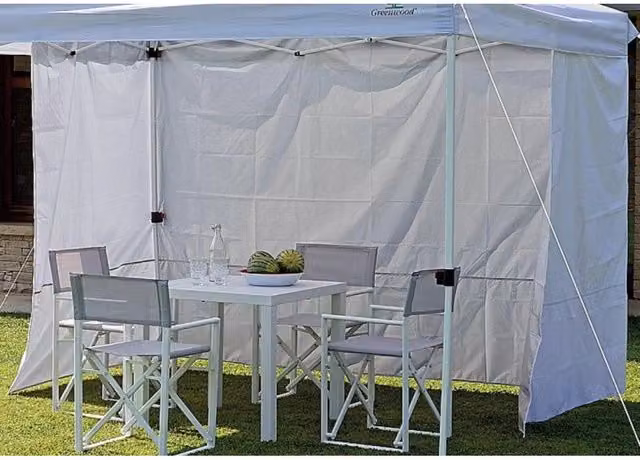 Tende Laterali Bianche per Gazebo Pieghevole Moia