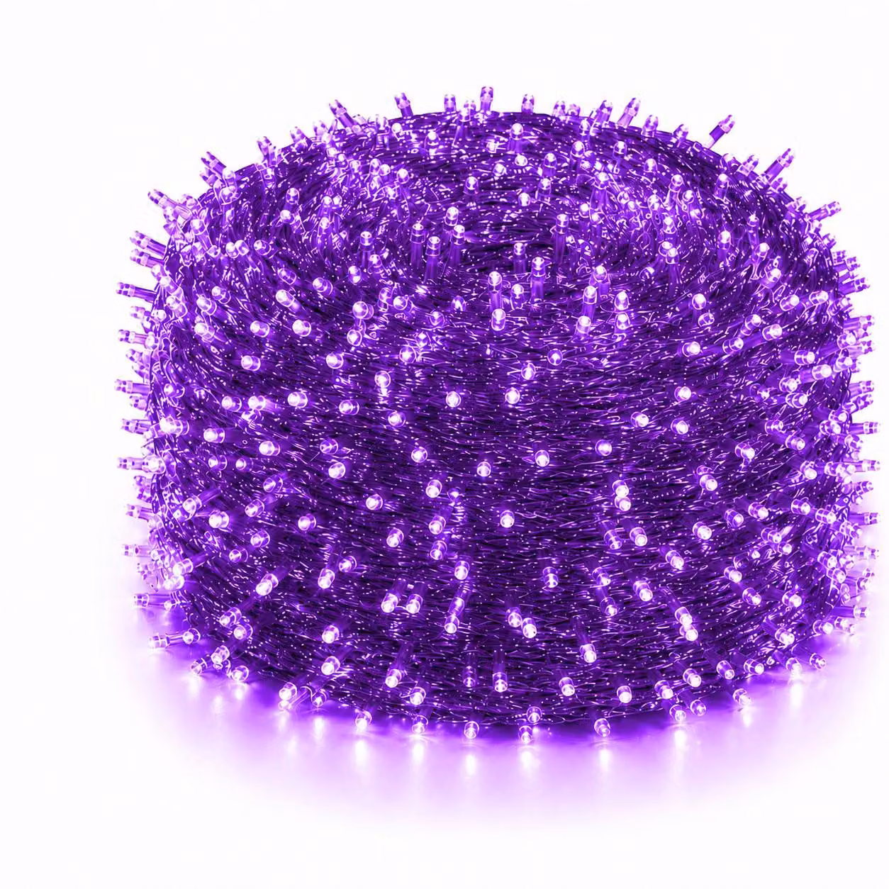 100M 1000LEDs 8 Modes Fairy Lights Elettricità LED Natale Fairy Lights Cavo trasparente Camera Decorazione Luce Festa Giardino Albero di Natale Illuminazione, Viola