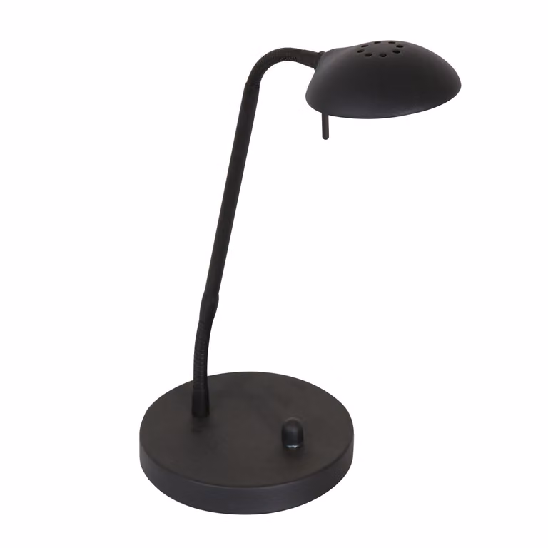 Lampada da tavolo - nero - Biron - vetro metallo - lampada da scrivania - LED - 7502ZW - Mexlite