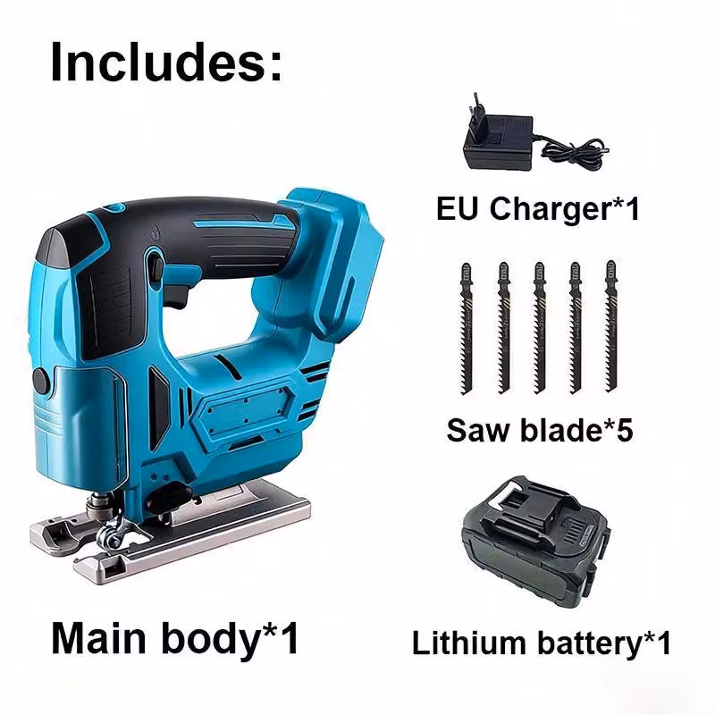 Sega circolare a batteria da 21V - Modello 318H - Batteria da 2,6Ah - 5500 giri/min - Motore a spazzole - Impugnatura antiscivolo - Ideale per lavori in legno - Include 1 batteria