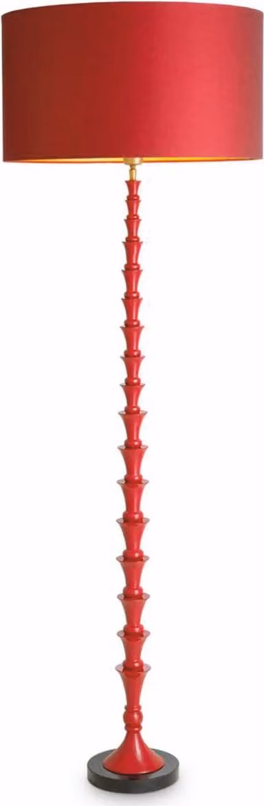 Casa Padrino lampada da terra rosso Bordeaux / nero H. 162,5 cm - Lusso Luci