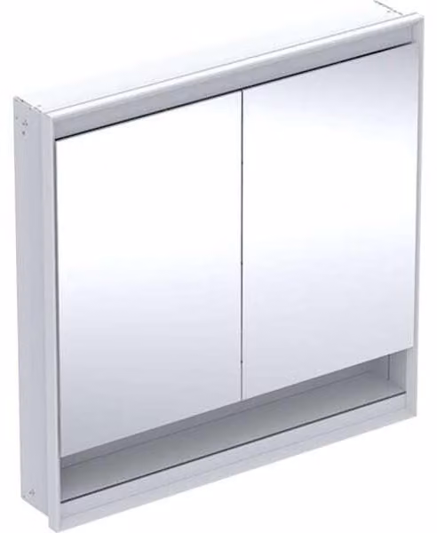 Geberit ONE armoire de toilette avec ComfortLight, 2 portes, montage encastré, avec niche, 90x90x15cm, 505.823.00.2, 505.823.00.2
