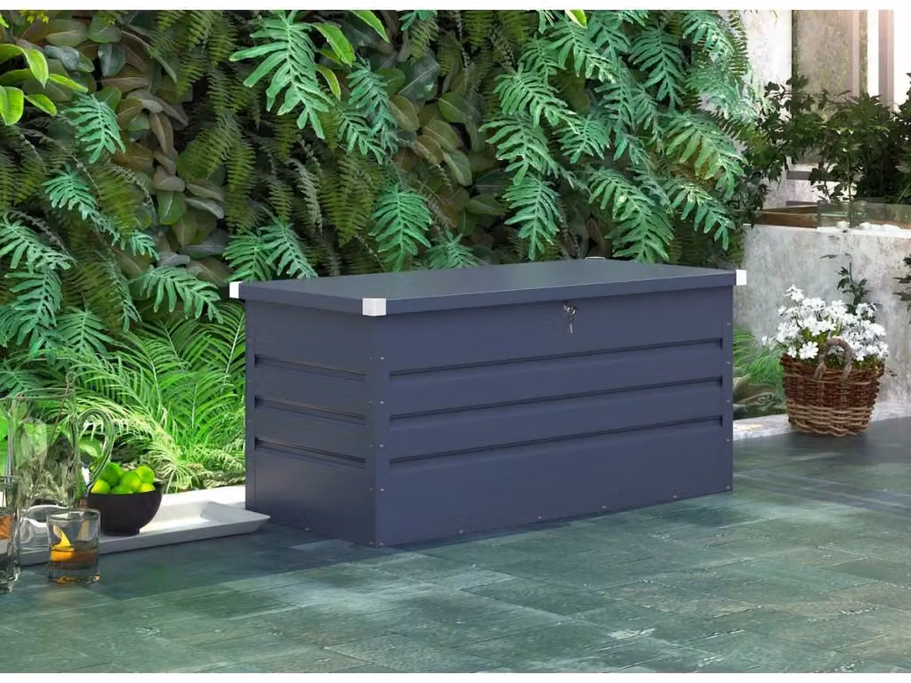 Contenitore da giardino Store in metallo Habitat Grigio L: 165 cm, P: 69 cm, H: 60 cm – 2