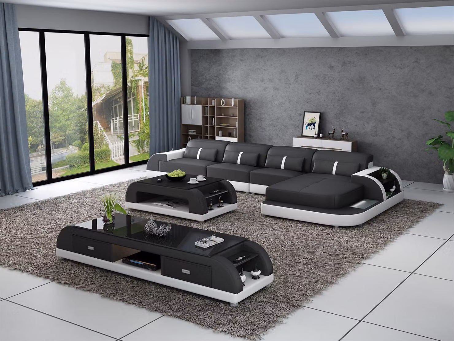 Wohnlandschaft Ecksofa L-Form Sofa Couch Design Couch Leder Modern Polster