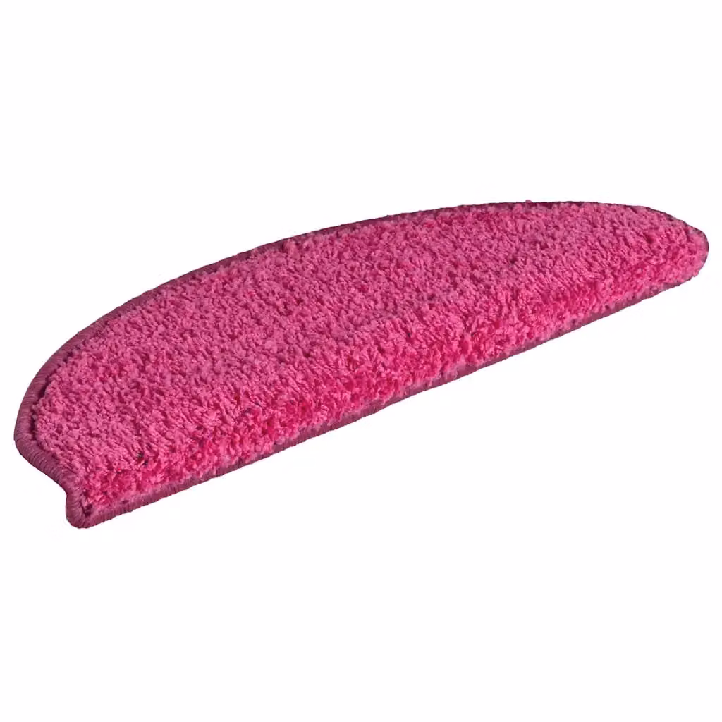 Set di 30 tappetini per scale semicircolari vidaXL, rosa, antiscivolo e autoadesivi, L: 65 cm, P: 21 cm, H: 4 cm – 2