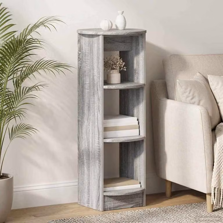 Mobile laterale vidaXL Grigio Sonoma L/P/H: 40 x 40 x 100 cm