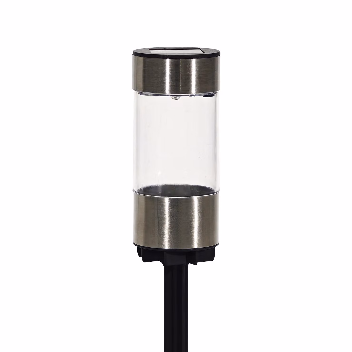 DICTROLUX Lampada Solare LED da Esterno Segnapasso Argentata con Luce Calda H: 19 cm, Diametro: 5 cm – 1