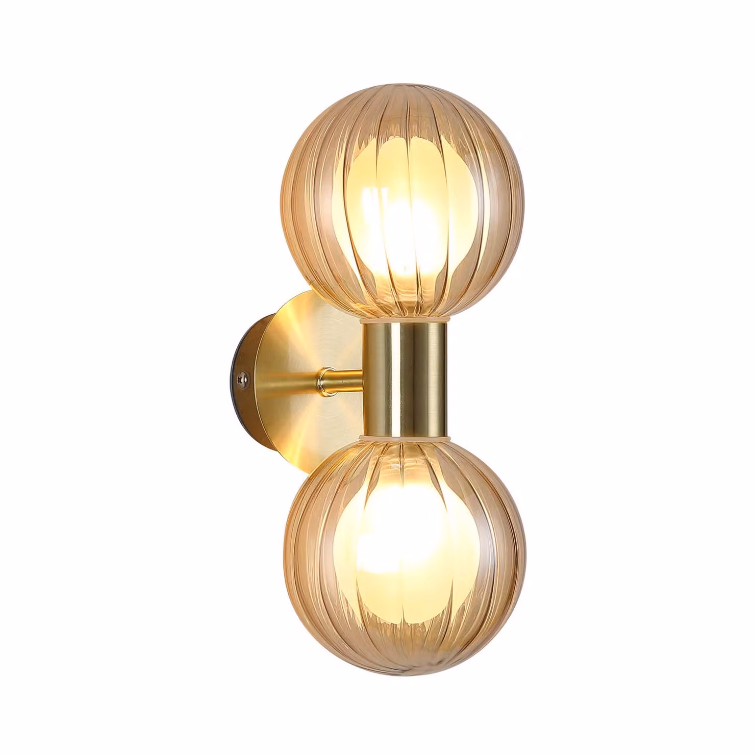 Searchlight Applique da parete Lumisphere, dimmerabile, Ottone / Oro, Bagno, Vetro, Applique