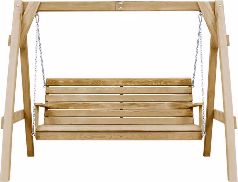 Panchina a dondolo vidaXL in legno di pino trattato 205x150x157 cm