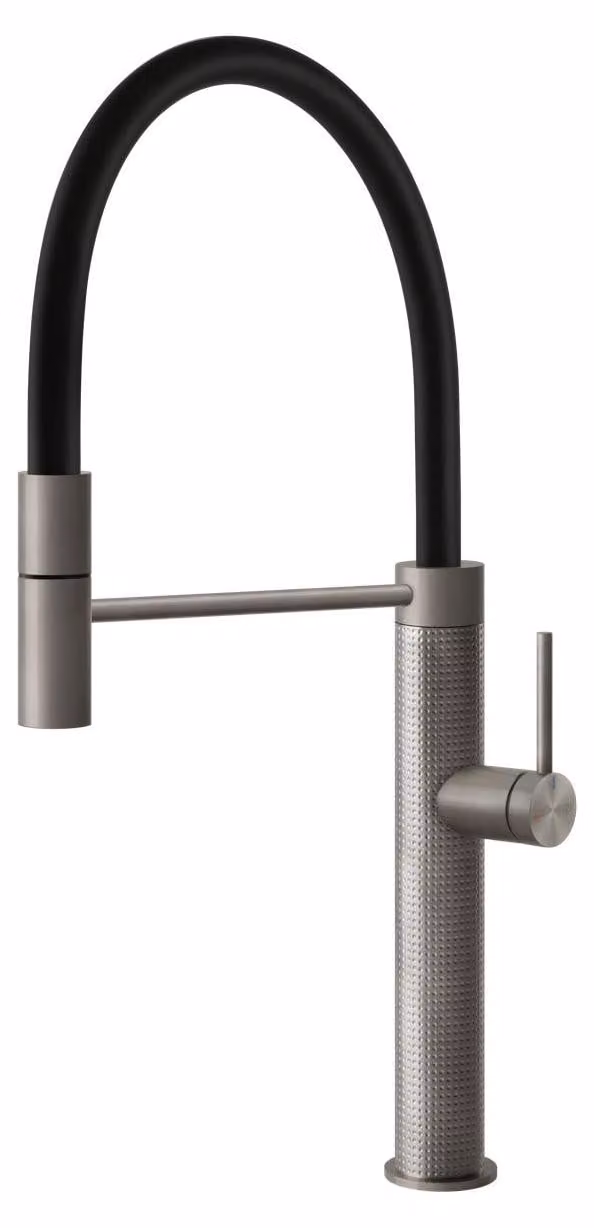 Gessi 60014, Estrattori, Nero, Acciaio spazzolato, Maniglie a leva, Immagine singola, Tipo C, 360°