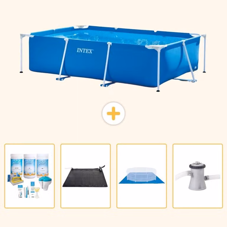 Piscina fuori terra rettangolare - 260x160x65 cm - composta da 5 elementi - modello S20826