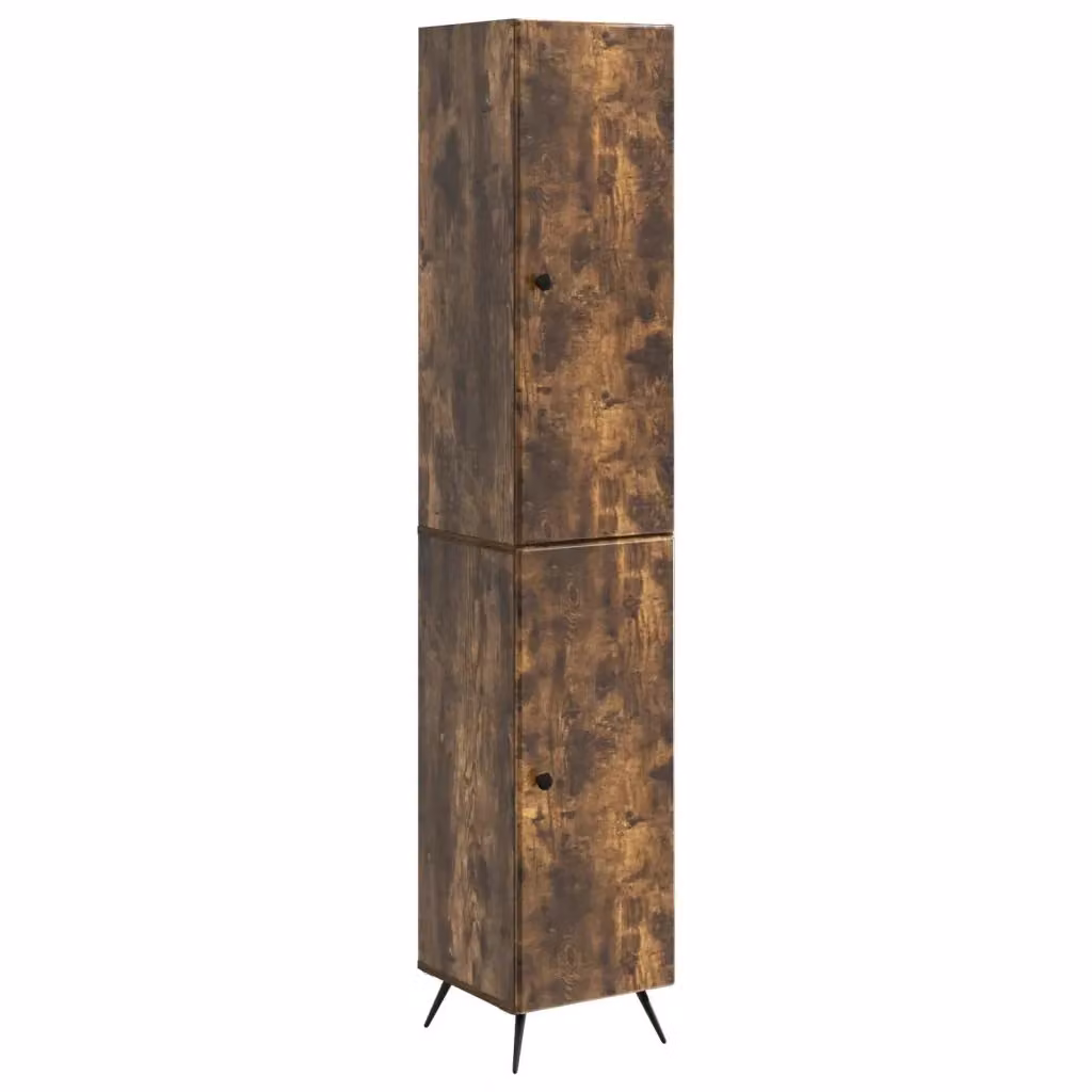 Set di 2 armadi a muro vidaXL in legno MDF stile industrial colore marrone rovere opaco – 2