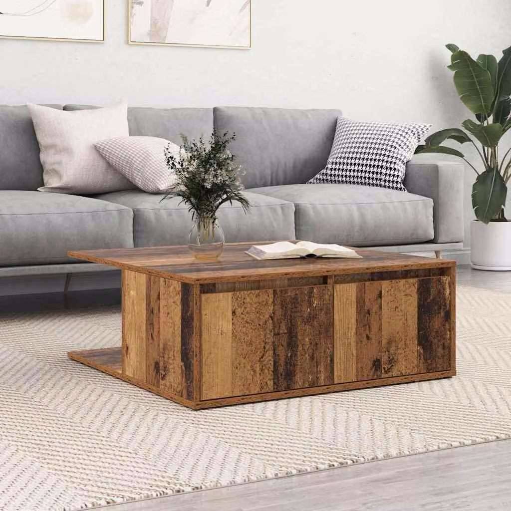 Maison Exclusive - Tavolino da caffè in legno massello riciclato, 80 x 80 x 31,5 cm, materiale: legno