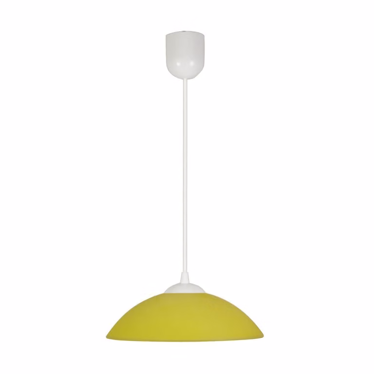 Lampadario moderno a sospensione FINO - 1xE27, 60W, bianco / giallo