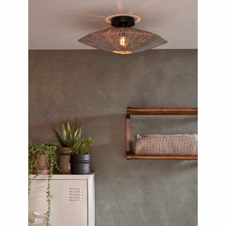 GOOD&MOJO - Plafoniera Panama - Grigio scuro - 45x45x5cm