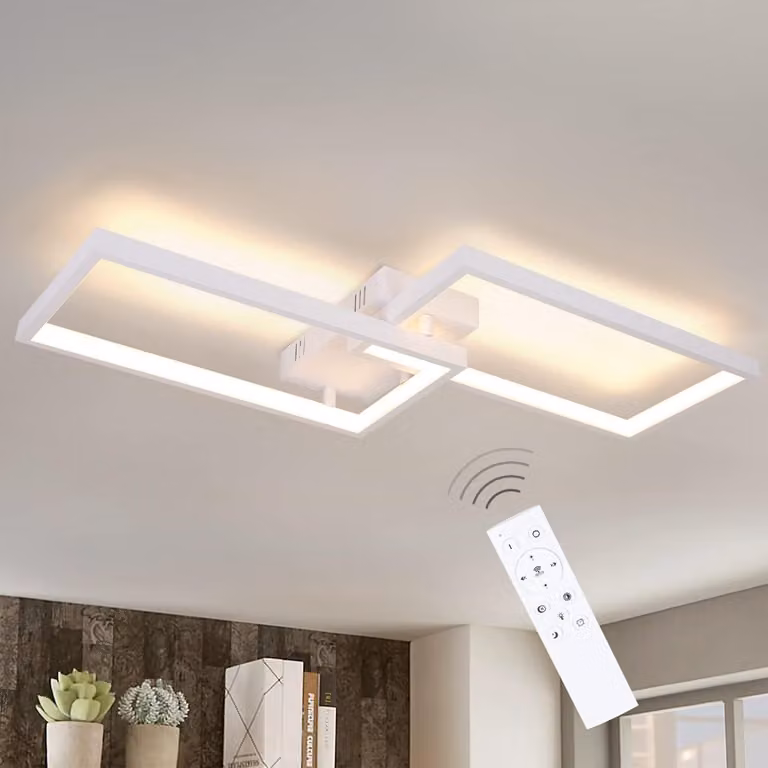 ZMH LED plafoniera bianca soggiorno dimmerabile con telecomando metallo 40W per camera da letto sala da pranzo soggiorno studio corridoio