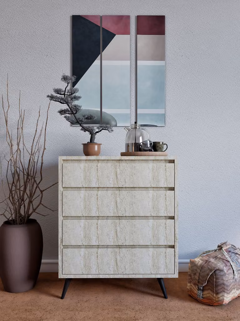 Skye Decor, Suvera - Travertino, Kommoden, Travertino, 70 x 86 x 40 cm
