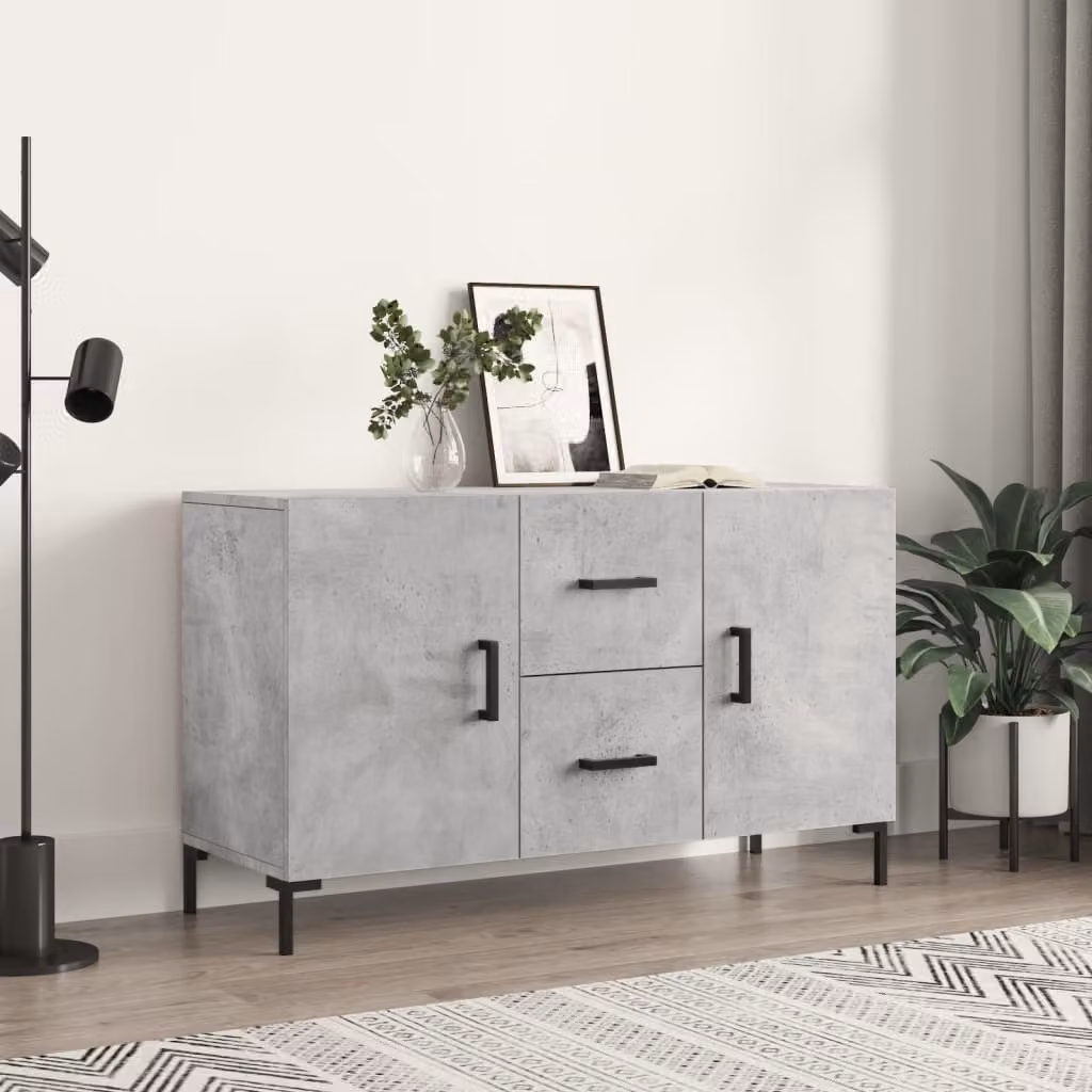 vidaXL Credenza Grigio Cemento 100x36x60 cm in Legno Multistrato