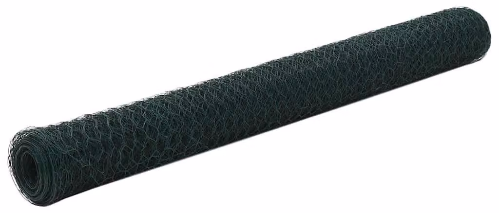 Recinzione in rete rivestita in PVC verde per giardini e voliere