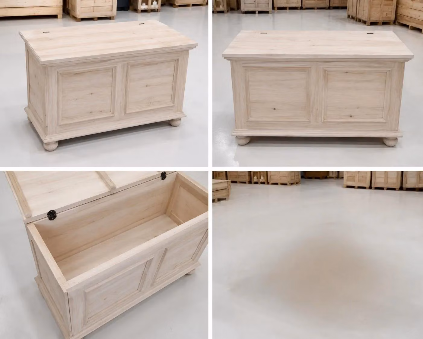 Cassapanca in legno grezzo stile arte povera Mobili 2G L: 100 cm, P: 44 cm, H: 51 cm – 2