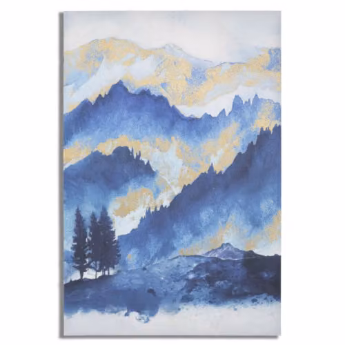 Quadri Moderni STAMPA DIPINTA MOUNTAIN TREE CM 80X3X120 Mauro Ferretti