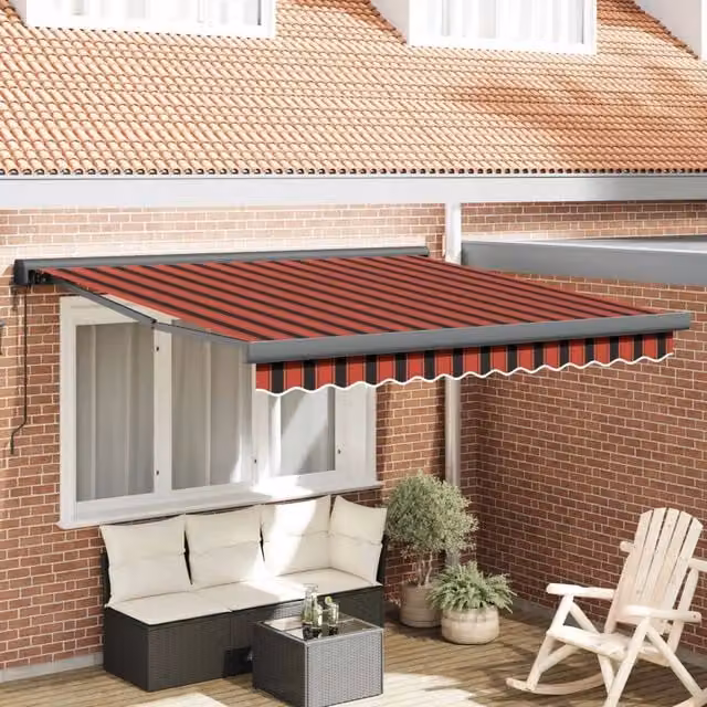 Tenda retrattile Arancione e Marrone 300 x 250 x 165 cm 3329952