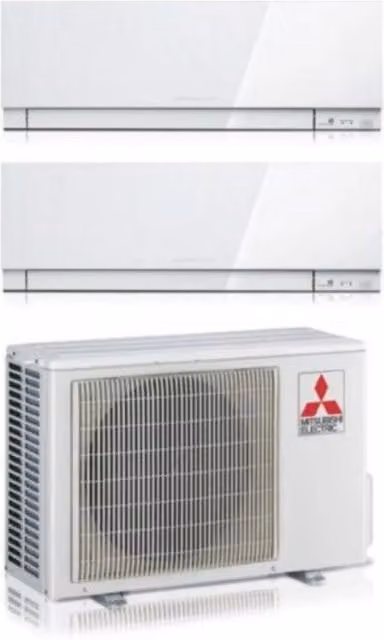 Condizionatore Dual Split Mitsubishi Electric Kirigamine Zen Bianco 9+15 kW con MXZ-2F53VF R-32 e Wi-Fi Integrato