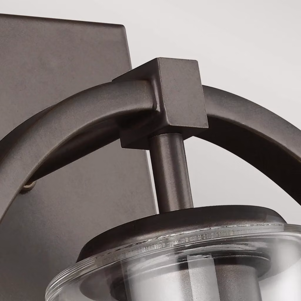 Applique Moderna FEISS Marlena in Acciaio Bronzo con Vetro Trasparente e Attacco E27 – 2