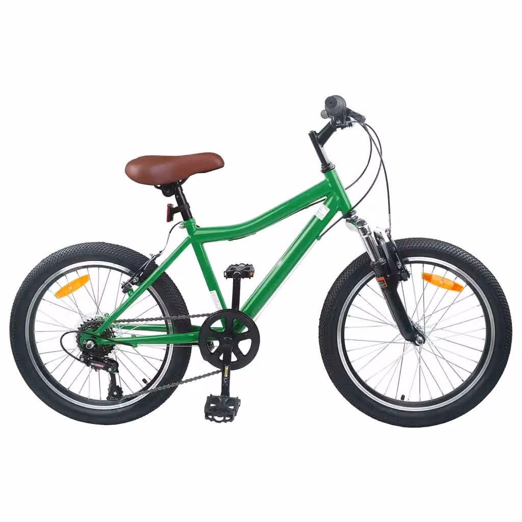 Bicicletta per bambini da 20 pollici con 6 marce in metallo e gomma, colore verde – 2