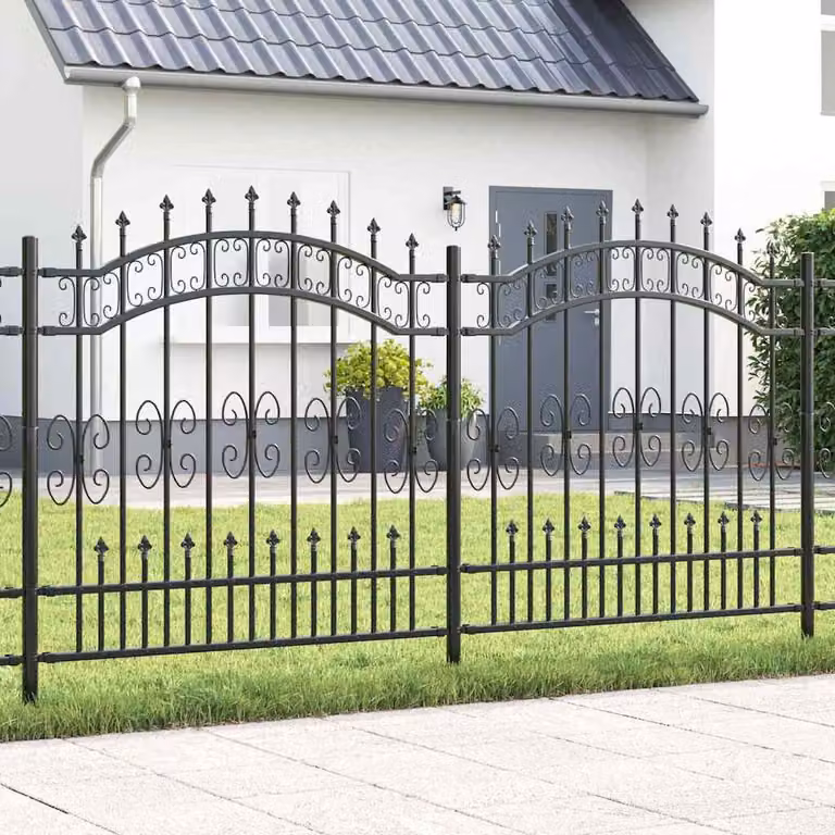 Recinzione per giardino vidaXL KAMPEN in acciaio verniciato a polvere, L: 240 cm, H: 166 cm