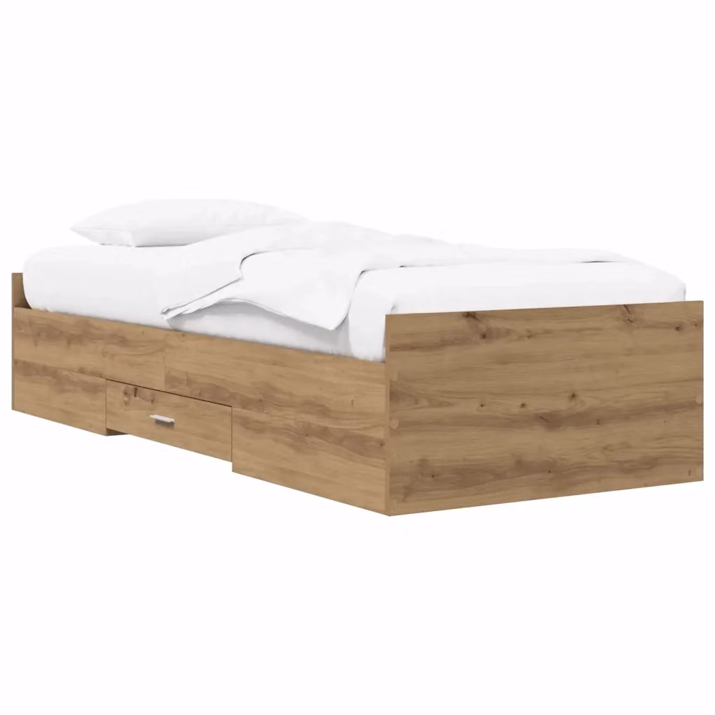 Letto con contenitore con cassetti vidaXL in legno marrone, L: 80 cm, P: 200 cm, H: 83 cm – 2