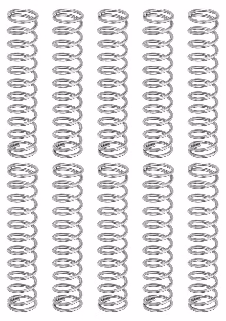 10 molle a compression, 0,9 mm x 8 mm x 40 mm, acciaio inossidabile 304