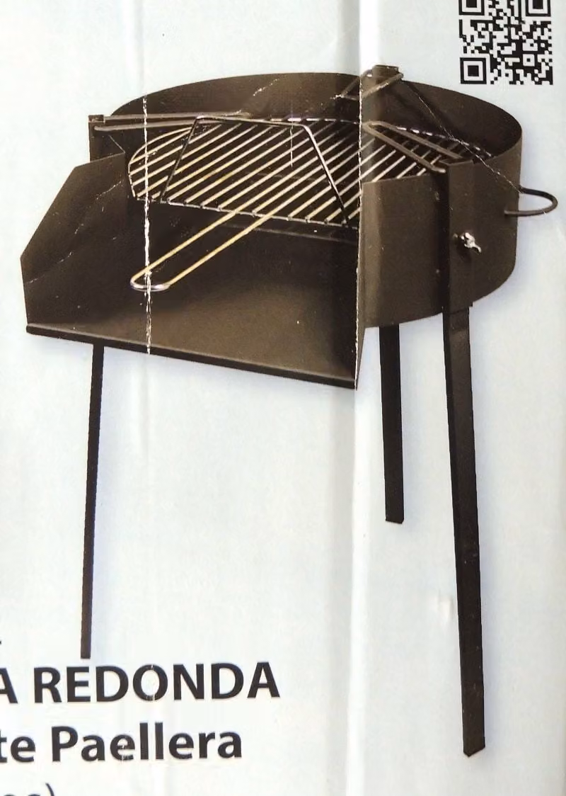 Griglia rotonda Imex con supporto per teglie grandi diametro 60 cm x 75 cm Grill